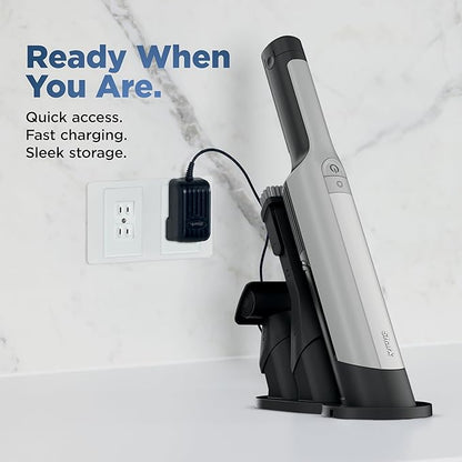 Shark WANDVAC Power PET Cordless Hand Vac, Ultra-Lightweight & Portable with Powerful Suction & Boost Mode, NEW FurFins Tool & Duster Crevice Tool, Designed for Car & Pet Homes, White, WV410WH