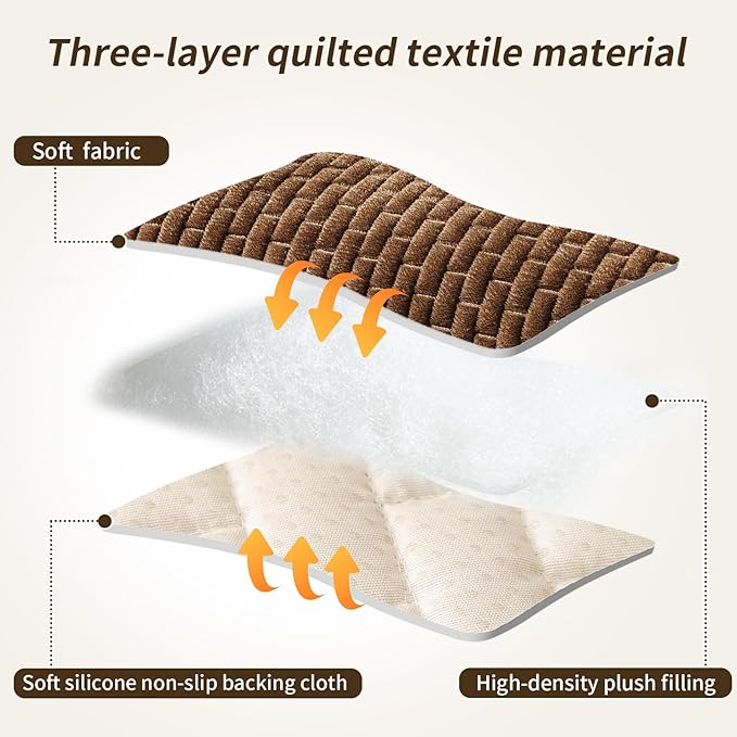 Couch Covers for Dogs Washable, Velvet Dog Couch Cover Protector, Fuzzy Plush Pet Sofa Cover for Loveseat, Sofa Covers for Pets(1,Dark Brown,27.6"x59.1", 2 Seater Sofa Pad Cover)