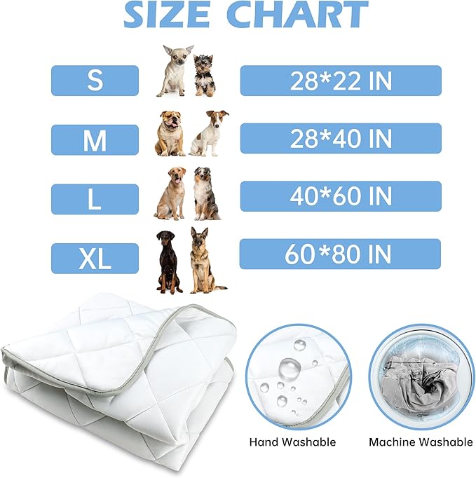 Dog Cooling Mat, Cat Self Cool Ice Pads,Lightweight Pet Pad Blanket Bed Cover,Puppies Summer Cool Tech Fabric,Washable Dog Sleeping Mat for Home & Outdoor,Keep Cooling for Pets