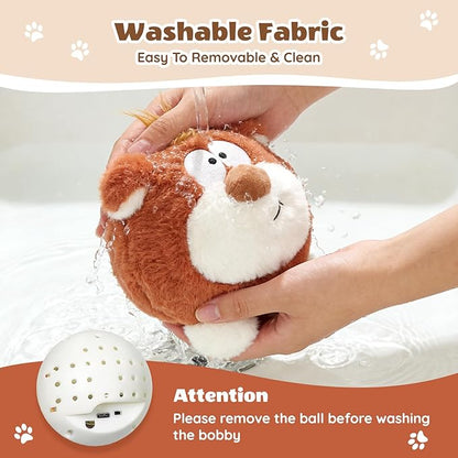 Moving Dog Toys, Interactive Dog Toys to Keep Them Busy, Jumping Squeaky Plush Chew Toys for Small/Medium/Large Dogs, USB Rechargeable