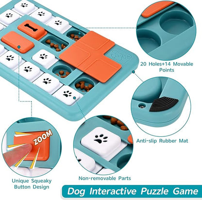 FOXMM Dog Puzzle Toys - Interactive IQ Training & Mental Stimulating Toys for Large, Medium & Small Dogs