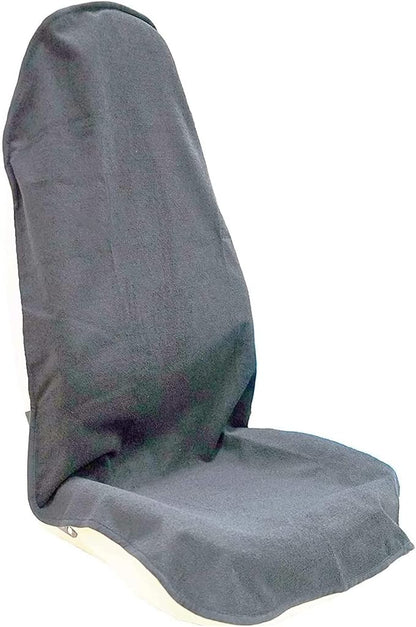 Car Seat Cover Protector Front Seats,for Gym Workout,Running,Swimming,Beach and Hiking,Waterproof Sweat Towel Bucket Seat Covers for Cars SUV Trucks (Grey, 1Pcs)