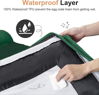 NANUYA Large Dog Bed Orthopedic Washable: Beds Bolster XXL Bed Big XLarge Dogs Egg Crate Foam Sofa Couch Waterproof Removable Cover - Emerald