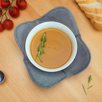 Aticca Microwave Bowl Cozy Holders for Hot Food Set of 4 Hot Pads for Bouillon Cups Multipurpose Heat Proof Plate Holder