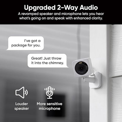 Wyze Cam OG Indoor/Outdoor 1080p Wi-Fi Smart Home Security Camera with Color Night Vision, Built-in Spotlight, Motion Detection, 2-Way Audio, Compatible with Alexa & Google, Black, Free Expert Setup