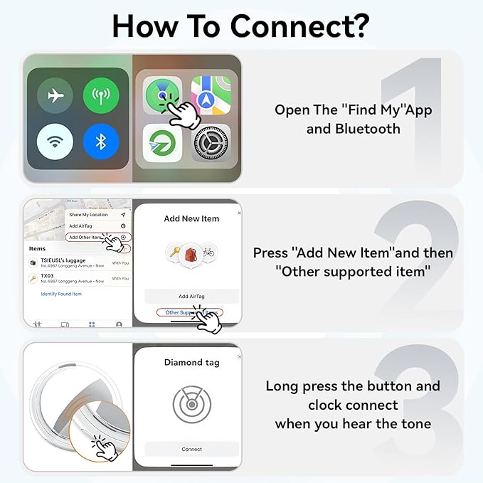 Air Tracker Tags-4 Pack, Item Finders Works with Apple Find My(iOS Only), Air Tracker Tags with 4 Case, Bluetooth Tracker Keys Finder and Item Locator & GPS Trackers for Kids/Pets/Dog/Luggage/Wallet
