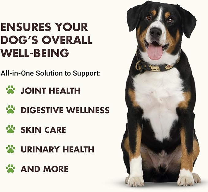 LIQUID-VET Total & Complete Support for Dogs – Joint, Allergy, Digestive & Immune Health – 10 Active Ingredients in 1 - Made for Picky Eaters (8 Fluid Ounces, Unflavored)