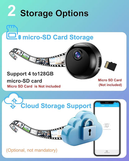 Indoor Camera Wireless 1080P Wi-Fi Camera for Home Security Pet Monitoring, Motion Detection & Night Vision Nanny Cam Pet Cameras,SD & Cloud Storage