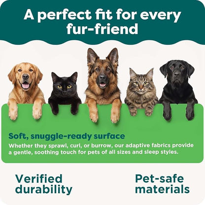 FurHaven Orthopedic Dog Bed for Large Dogs, L-Shaped Chaise Mattress with Orthopedic Egg Crate with a Solid Orthopedic Foam Base for Joint Support, Washable Cover, Jumbo XL, Faux Fur & Suede, Espresso