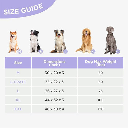 LE SURE Outdoor Waterproof Dog Beds Large Sized Dog, Orthopedic Egg Crate Foam Pet Bed with Oxford Fabric Surface and Removable Washable Cover, Pet Mat 36''x27'', Green