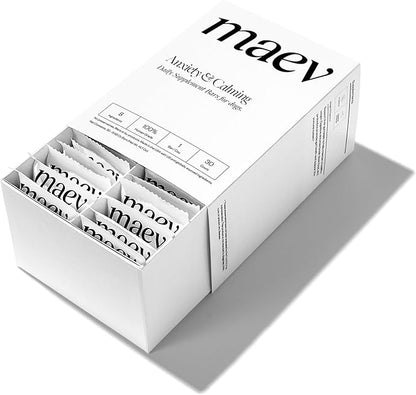 MAEV Human-Grade Anxiety & Calming Supplement Bars | Natural Support for Stress Relief & Calm Behavior, 30 Count (Pack of 2)