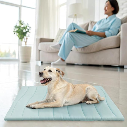 SCENEREAL Dog Cooling Mat for Crate, Thicken Self-Cooling Dog Pad Reversible (Cool & Warm), 48"x28" Pet Cool Bed for M Large XL Dogs,Kennel Sofa Mats Machine Washable, Durable Non-Toxic Gel, Outdoor