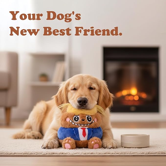 Funny Iconic Parody Plush Dog Toy - 6" Interactive Shaking Wobble Sound Toy, Durable Stuffed Pet Toy with Detachable Keychain for Small & Medium Dogs