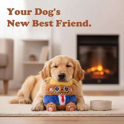 Funny Iconic Parody Plush Dog Toy - 6" Interactive Shaking Wobble Sound Toy, Durable Stuffed Pet Toy with Detachable Keychain for Small & Medium Dogs