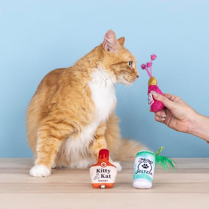 Fringe Studio Kitten My Drink ON, Small Plush Cat Toy 3PCS Set, PetShop Collection (904040)