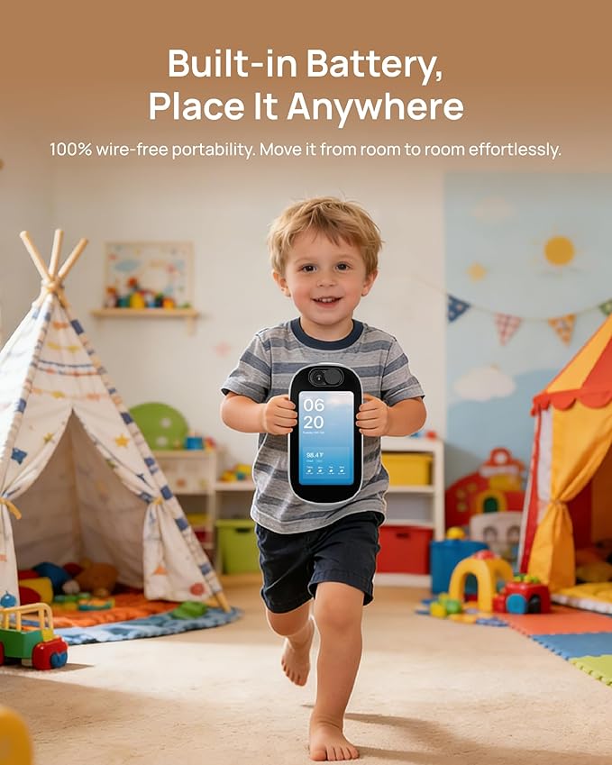 Indoor Security Camera with 4" Screen, 4MP Baby/Elderly Monitor with AI Conversation & Two-Way Talk Video, Baby Crying, Human and Pet Detection, 355°Pan, 5G/2.4G WiFi, Motion Tracking, Smart Home