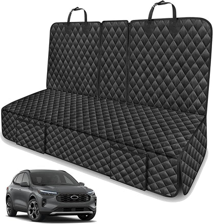 Dog Car Seat Cover for Back Seat Compatible with Ford Bronco Sport Escape Fusion Edge Mustang Accessories 2000-2025 2026, Waterproof & Non-Slip Car Pet Bench Rear Seat Covers