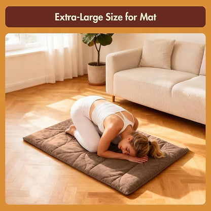 Vagascape Dog Heating Pad (56"x40") - Waterproof Electric Heated Mat & Pet Bed for Indoor and Outdoor Use, Chew Resistant Cord, Machine Washable Cover with Wheat Pattern Quilting, for Cats and Pets