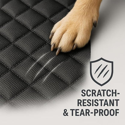 fidozen Dog Car Seat Cover for Back Seat with Visual Mesh Window - 100% Waterproof & Scratchproof 600D Oxford Dog Hammock for Car, Truck, SUV - Non-Slip Pet Seat Cover with Side Flaps, Universal Fit