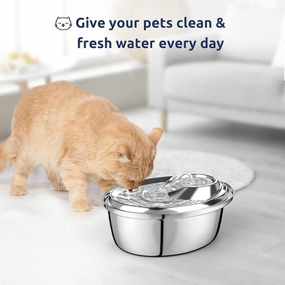 12+6 Pack Zeepet Cat Fountain Filters, Compatible with ORSDA Cat Water Fountain Filter for D60 100oz/3L Automatic Stainless Steel Pet Fountains, 12 Replacement Water Filters + 6 Pre-Filter Sponges