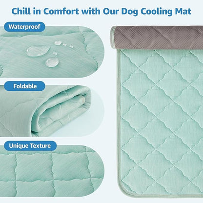LOOBANI Dog Cooling Mat for Summer - 60" x 40" Pet Cooling Pad for Extra Large Dog with Anti-Slip Bottom, Portable Self-Cooling Pad for Dogs, Cats, Indoor & Outdoor Use, Couch, Bed, Kennels and Floor