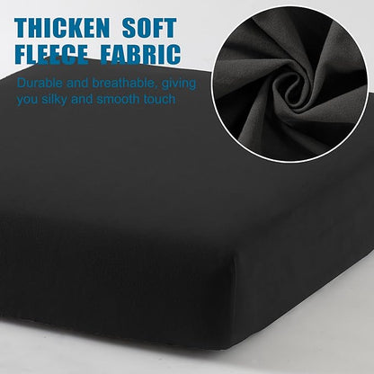 100% Waterproof Couch Cushion Covers Sofa Seat Cover, Stretch Sofa Cushion Slipcovers for Sectional Sofa, Reversible Sofa Protector Covers for Kids Pets, Washable(Large, Black)