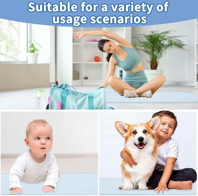 Dog Cooling Mat, Durable Machine Washable Pets Cool Pad, X-Large, Blue