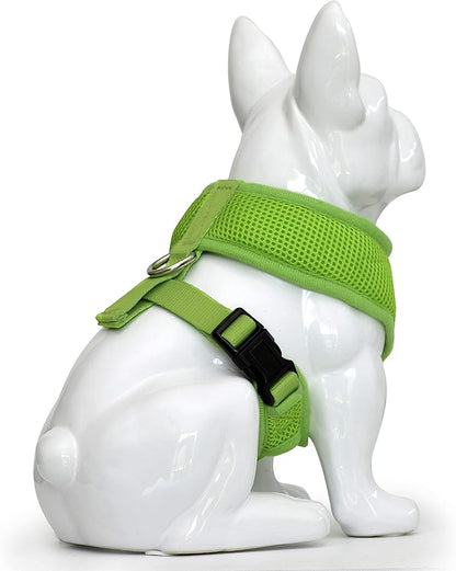EcoBark Dog Harness - Luxurious Soft Mesh - Eco-Friendly Over the Head Vest Harness - No Pull & No Choke Design - Padded Breathable Body Halter - Large Puppies & Medium Breeds (Green, XL)
