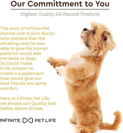 Infinite Pet Life Ultimate Hip & Joint Chews for Dogs – Peanut Butter Flavor – Glucosamine, Chondroitin, MSM & Turmeric – Advanced Joint Support for Dogs 90 Soft Chews