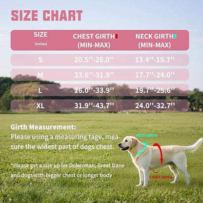 AUROTH Dog Harness and Leash Set, Soft Padded Service Dog Vest with 5.25FT Dog Leash, No Choke, Easy On Pet Vest, Adjustable Reflective No Pull Dog Harness for Large Dogs, Easy Walking and Training