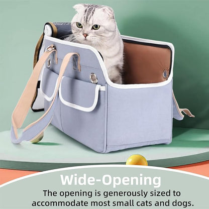 Covzoe Collapsible Pet Carrier, Soft Sided Cat Carrier for Small Cats up to 12 Lbs, Airline Approved Portable Pet Travel Bag with Shoulder Strap, Mesh Top Load Small Dog Carrier Bag for Outdoor