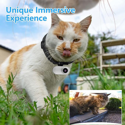 ehomful HD 1080P Cat Camera Collar with Video Record, Mini Small Sports Video Cameras, Body Cam Outdoor/Inoor No WiFi, Unique Pet Supplies Gift for pet Owners, Dog Moms, cat dads, Ideal Gift