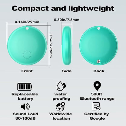 Air Smart Tag Tracker for Android, Google Android Tag Tracker Work with Google Find My Device (Find Hub), Key Finder/Luggage Tracker/Item Locator (Macaroon, 4 Pack)