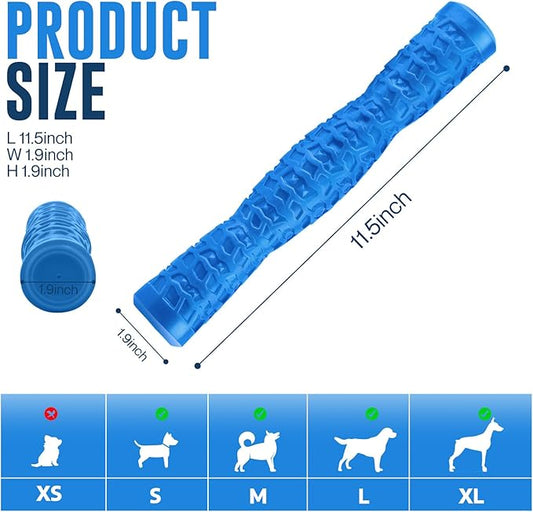 LOYEE Dog Squeaky Toys Interactive Dog Toys for Aggressive Chewers Tough Rubber Chew Toys for Medium/Large Breed, Indestructible Puppy Chew Toys for Teething (Blue)