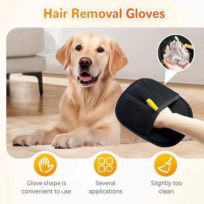Pet Hair Removal Glove, Pet Hair Remover Gloves for Cats & Dogs, Dogs, Electrostatic Pet Hair Removal Gloves Brush for Pets Hair, Suitable for All Pets (2pcs)