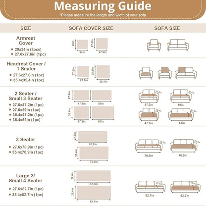 OstepDecor Washable Couch Cover for Dogs, Thick Pet Friendly Sofa Covers, Soft Couch Protector, Paw Cart Sofa Slipcovers, Cushion Protector for Leather, Sectional, Loveseat (35.4" x 70.9", Khaki)