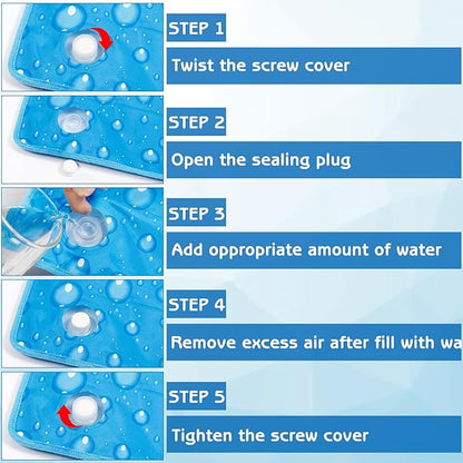Dog Cooling Mat Water Injection Pet Cool Pads Dogs & Cats Pet Cooling Blanket for Outdoor Car Seats Beds