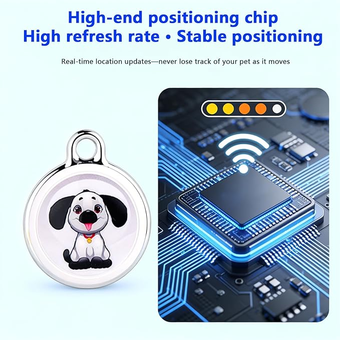 2026 GPS Tracker for Pet, No Monthly Fee & No SIM Card Needed | Real-Time Tracking for Dogs, Cats & Small Animals | Lightweight Design | Long Battery Life | Compatible with iPhone & Android