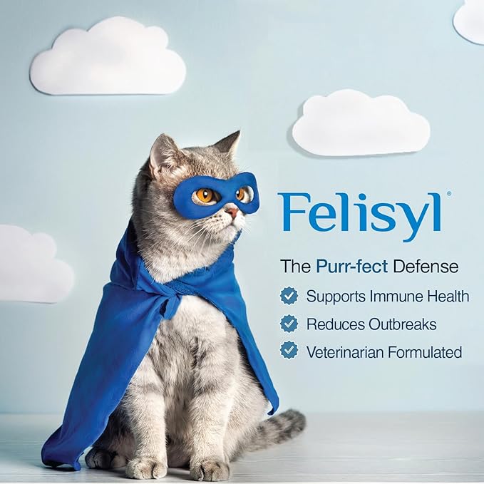 Felisyl L-Lysine Gel for Cats & Kittens (5oz) – Immune System, Respiratory & Eye Health Support. Reduces Sneezing, Runny Nose & Watery Eyes. Daily Salmon-Flavor Supplement – Made in USA (2 Pack)