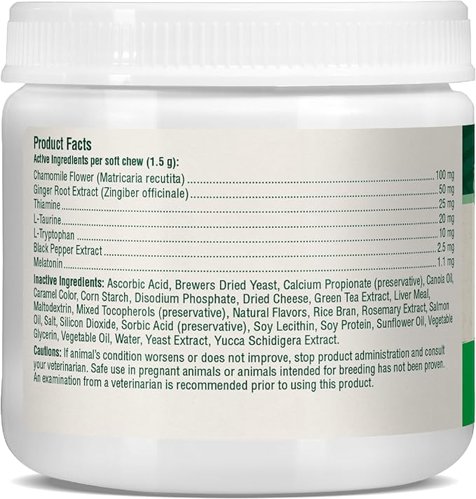Petnc Calming Aid Soft Chews for Dogs (120 Count), For Dogs of All Sizes, Helps Promote Calmness & Relaxation, Calming Chews for Travel, Grooming, & Separation Support, Liver Flavor
