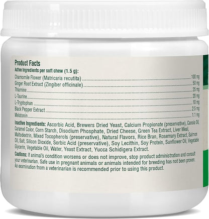 Petnc Calming Aid Soft Chews for Dogs (120 Count), For Dogs of All Sizes, Helps Promote Calmness & Relaxation, Calming Chews for Travel, Grooming, & Separation Support, Liver Flavor