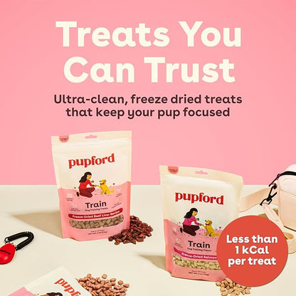 Pupford Freeze Dried Training Treats for Dogs & Puppies, 1400+ Three Ingredient Bites (Beef Liver, 4 oz, 3 Pack)