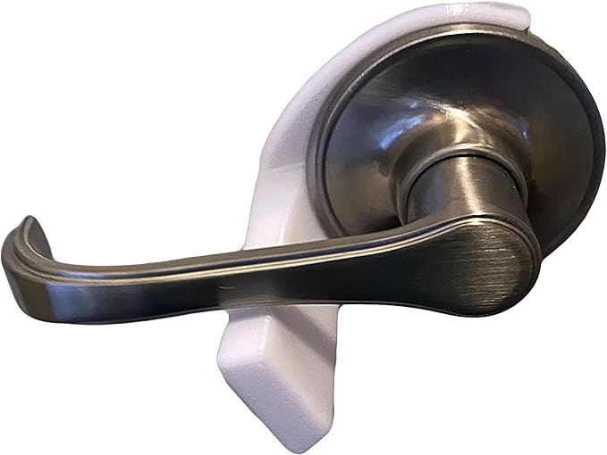 Pet Proof Door Lever Lock - No Adhesive Child Proof Door Lever Lock for Cats and Dogs (4 Pack White Circle Universal)