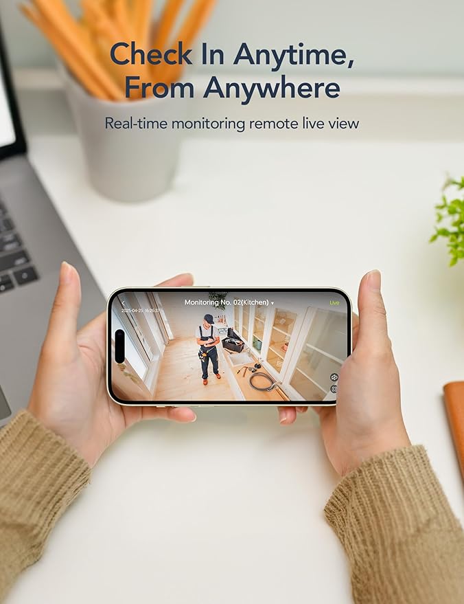 GNCC Only 2.4GHz Indoor Security Camera, 1080P Cameras for Home Security, Motion Detection, Two-Way Audio, Night Vision, Dog Camera with App, Easy Install, Cloud Storage Subscription Required(1-Pack)