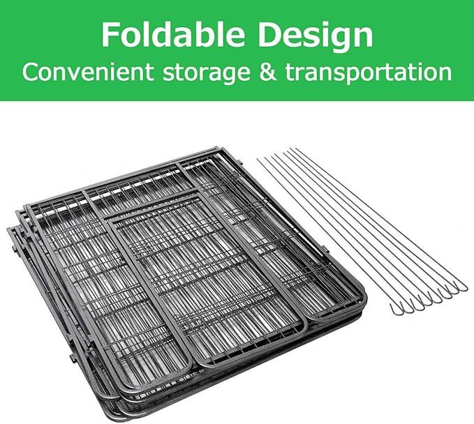 Giantex 40" 16/8 Panel Pet Playpen with Door, Foldable Dog Exercise Pen, Portable Free-Standing Cat Fence, for Outdoor & Outdoor, Metal Dog Puppy Cat Exercise Fence Barrier Kennel (8 Panels, 40'')