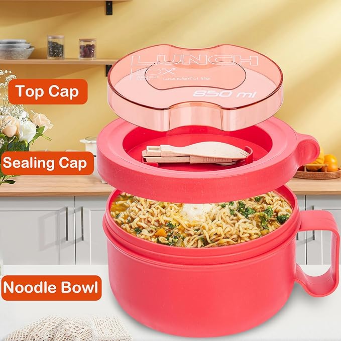 Unbreakable Microwave Soup Mugs with Lids and Handles,Microwave Ramen Bowl with Lid for Soup and Instant Noodles,Oatmeal, Gumbo, Salad,BPA Free