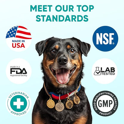 Hemp Calming Chews for Dogs - Dog Calming Chews for Anxiety Relief, Stress, Separation, Fireworks, Thunder, Travel, Vet Visits - USA Product - 120 Soft Treats with Melatonin, Chamomile, Passion Flower