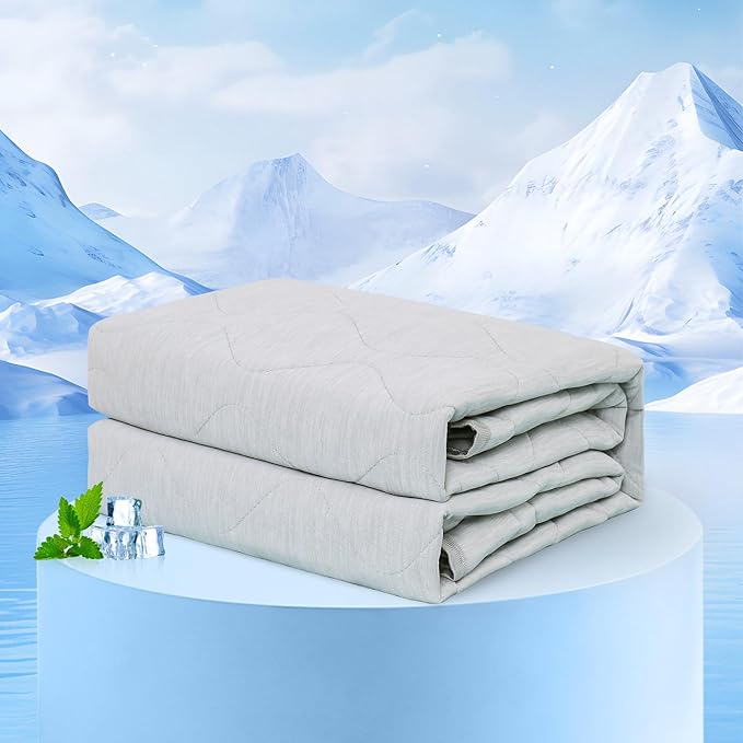 Rywell Cooling Blanket for Dogs, Large Dog Cooling Mat Q-Max>0.5, Durable&Versatile with Cooling&Soft Surfaces for All Seasons,Waterproof Protect Sofa Bed,40 * 60IN Washable Dog Blanket