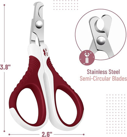 Mr. Pen Cat Nail Trimmer - Wine & White, Cat & Kitten, Small Dog Nail Clipper & Claw Trimmer