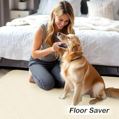 hyha Waterproof Dog Bed Blanket, Soft Pet Blankets, Waterproof Couch Cover for Dogs, Reversible Sofa Covers Washable for Furniture (40x80 Inch, Beige/Beige)